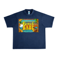 Navy beach babe skinny metal can holder Urban Heavy Tee - HRA Design Shop