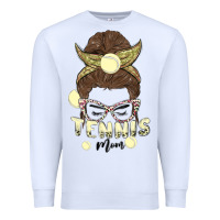 White tennis mom Premium Sweatshirt - MaliasSmallBusiness