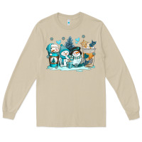 Mushroom winter snowman coffee cups Long Sleeve Tee - AdoDesignShop