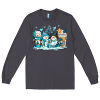 Smoke winter snowman coffee cups Long Sleeve Tee - AdoDesignShop
