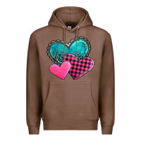 Chestnut valentine's day hearts Premium Hoodie - AdoDesignShop