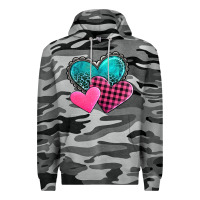 Slate Camo valentine's day hearts Premium Hoodie - AdoDesignShop