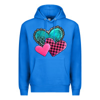 True Royal valentine's day hearts Premium Hoodie - AdoDesignShop