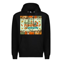 Black hello pumpkin season tumbler Premium Hoodie - BundleAndBundleShop