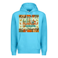 Ocean Blue hello pumpkin season tumbler Premium Hoodie - BundleAndBundleShop