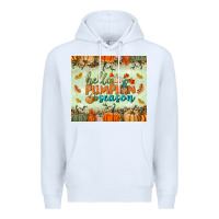 White hello pumpkin season tumbler Premium Hoodie - BundleAndBundleShop