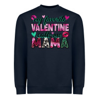 Navy my favorite valentine calls me mama Heavyweight Sweatshirt - Zillion Design Studio