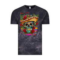 Cloud Black mexican skeleton Vintage Tee - CTS Tumbler Store