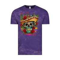 Cloud Purple mexican skeleton Vintage Tee - CTS Tumbler Store