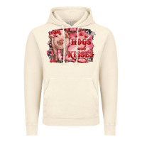Vintage Artic valentine's day pig hogs and kisses Vintage Hoodie - RanaPortraitStore
