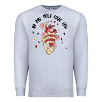 Heather Grey in my self love era Premium Sweatshirt - MaliasSmallBusiness