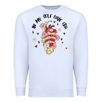 White in my self love era Premium Sweatshirt - MaliasSmallBusiness