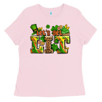 Bubblegum Pink st patricks lets get lit Ladies Tee - AdoDesignShop