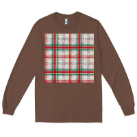 Chestnut christmas plaid seamless pattern Long Sleeve Tee - BundleAndBundleShop