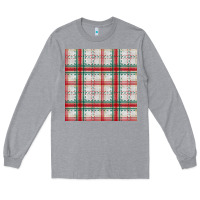Heather Grey christmas plaid seamless pattern Long Sleeve Tee - BundleAndBundleShop