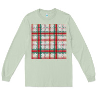Matcha christmas plaid seamless pattern Long Sleeve Tee - BundleAndBundleShop