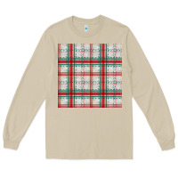 Mushroom christmas plaid seamless pattern Long Sleeve Tee - BundleAndBundleShop