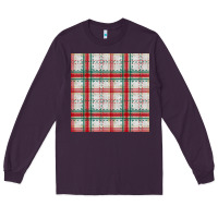 Plum christmas plaid seamless pattern Long Sleeve Tee - BundleAndBundleShop