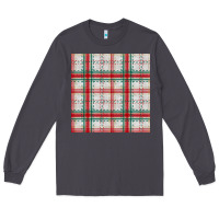 Smoke christmas plaid seamless pattern Long Sleeve Tee - BundleAndBundleShop