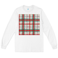 White christmas plaid seamless pattern Long Sleeve Tee - BundleAndBundleShop