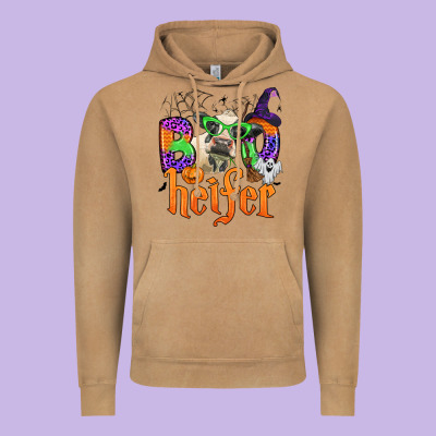 Boo Heifer Vintage Hoodie Designed By Zillion Design Studio