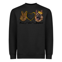Black peace love shepherd Heavyweight Sweatshirt - RanaPortraitStore
