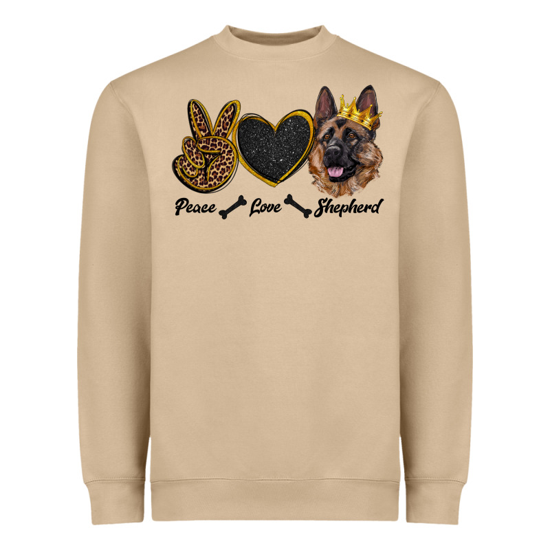 Peace Love Shepherd Heavyweight Sweatshirt by RanaPortraitStore | Teevron