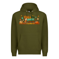 Army Green fall is my favorite color libbey glass Premium Hoodie - BundleAndBundleShop
