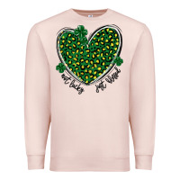 Pale Pink not lucky just blessed Premium Sweatshirt - MaliasSmallBusiness
