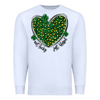 White not lucky just blessed Premium Sweatshirt - MaliasSmallBusiness
