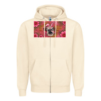 Sandshell easter heifer with bunny ears and glasses license plate Zipper Hoodie - Artiststas