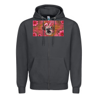 Smoke easter heifer with bunny ears and glasses license plate Zipper Hoodie - Artiststas