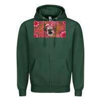 Sports Green easter heifer with bunny ears and glasses license plate Zipper Hoodie - Artiststas