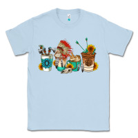 Dusty Blue indian coffee cups Classic Tee - AdoDesignShop