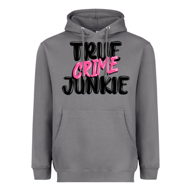 True Crime Junkie Heavyweight Hoodie by MaliasSmallBusiness | Teevron