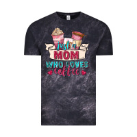 Cloud Black just a mom who loves coffee Vintage Tee - Zillion Design Studio