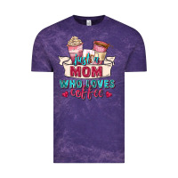 Cloud Purple just a mom who loves coffee Vintage Tee - Zillion Design Studio