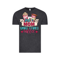 Vintage Black just a mom who loves coffee Vintage Tee - Zillion Design Studio