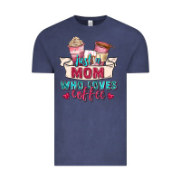 Vintage Denim just a mom who loves coffee Vintage Tee - Zillion Design Studio