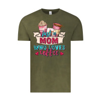 Vintage Olive just a mom who loves coffee Vintage Tee - Zillion Design Studio
