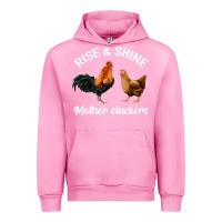 Fuchsia Pink Rise and Shine Mother Cluckers Urban Hoodie - Bettercallsaul