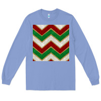 Colony Blue christmas stripes seamless pattern Long Sleeve Tee - BundleAndBundleShop