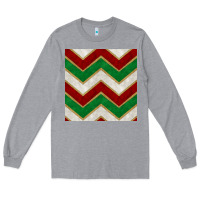 Heather Grey christmas stripes seamless pattern Long Sleeve Tee - BundleAndBundleShop