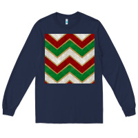 Navy christmas stripes seamless pattern Long Sleeve Tee - BundleAndBundleShop