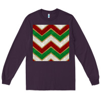 Plum christmas stripes seamless pattern Long Sleeve Tee - BundleAndBundleShop