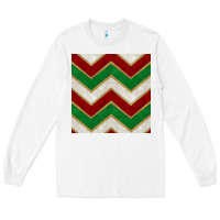 White christmas stripes seamless pattern Long Sleeve Tee - BundleAndBundleShop