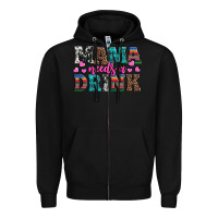 Black western mama needs a drink Zipper Hoodie - Artiststas