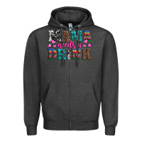 Charcoal Heather western mama needs a drink Zipper Hoodie - Artiststas
