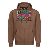 Chestnut western mama needs a drink Zipper Hoodie - Artiststas