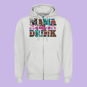 Western Mama Needs A Drink Zipper Hoodie Designed By Artiststas